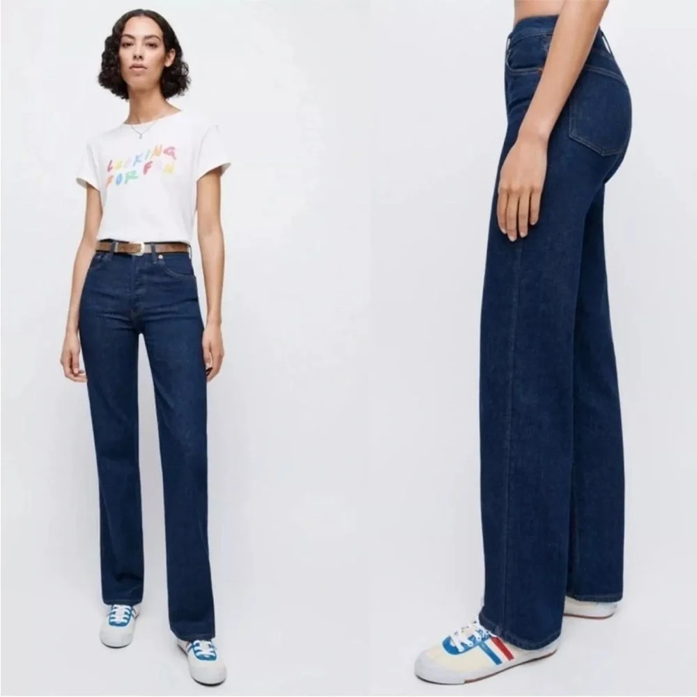 Redone jeans 90s high rise loose button fly jeans rigid like blue 28 - Picture 1 of 11